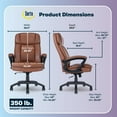 thumbnail image 3 of Serta Fairbanks Big and Tall Executive Office Chair Cognac Bonded Leather, 3 of 16