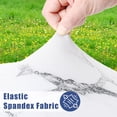 thumbnail image 3 of decorUhome Round Spandex Fitted Tablecloth for 36"-44" Tables, Washable Picnic Table Cover with Elastic, Washable Reusable Table Cloth for Dining, Marble, 3 of 8