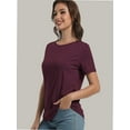 thumbnail image 6 of Womens Short Sleeve Basic Shirts Crewneck Tees Loose Fit Fashion Tops Casual Summer Clothes, 6 of 6