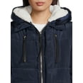 thumbnail image 4 of Jason Maxwell Women's and Women's Plus Puffer Coat with Faux Shearling Lined Hood, Sizes S-3X, 4 of 5