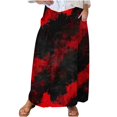 thumbnail image 2 of WFJCJPAF 2024 New Halloween Clearance! Skirt for Women Short,Women's Printed Elastic Waistband Pleated Pocket Skirt With Mid Calf Skirt - Red XL, 2 of 5