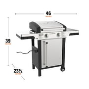 Blackstone Pro Series Outdoor Griddle, 22 Inch 2-Burner Flat Top Grill with Side Shelves, Stainless Steel
