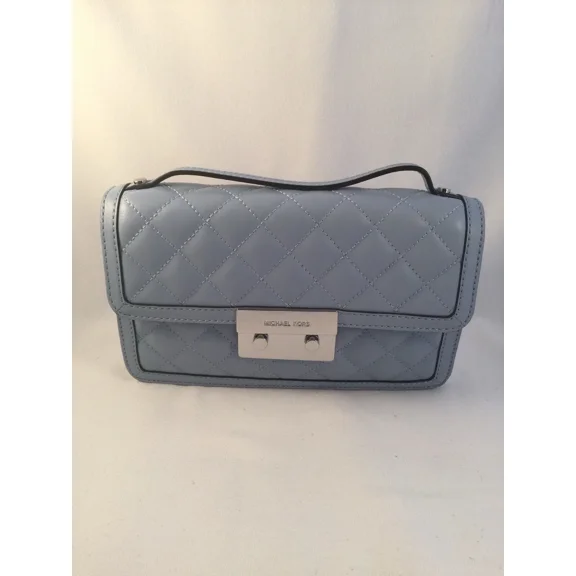 New Michael Kors Sloan Blue Leather Messenger Handbag Blue