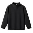 thumbnail image 2 of Sweatshirts for Men 2025 Fall Winter Long Sleeve Quarter Zipper Stand Collar Plain Sweatshirt Pullover Tops, 2 of 8