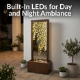 thumbnail image 6 of Sunnydaze Wisteria Vines Zinc Outdoor Water Fountain with Lights, 6 of 15