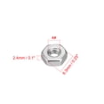 thumbnail image 2 of Tuerca hexagonal de acero inoxidable 304 4#-40 Tono plateado Paquete de 100, 2 of 4