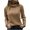 Coffee, variant on Brilliant Sweaters for Women Clearance $5.00 Women Casual Winter Pullover Long Sleeve High Neck Sweater Loose Knitwear Jumper Tops Lightweight Mid Length Brown L