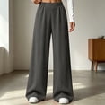 thumbnail image 2 of Ashirexll Wide Leg Sweatpants Women Solid High Waist Elastic Wide Leg Sport Flowy Active Pocket Sweatpants for Daily Wear, 2 of 7
