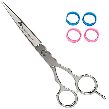 Equinox Barber & Salon Styling Series - Barber Hair Cutting Scissors/Shears - 6.5 Overall Length - Detachable Finger Rest - High Quality Stainless