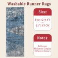 thumbnail image 6 of 2x6 FT Kitchen Runner Rugs Non Skid Washable, Faux Wool Rug Runners for Hallways Bathroom Carpet Runner, Soft Indoor Modern Floor Rug for Entryway Laundry Room, 6 of 11