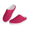thumbnail image 2 of KLL Rose Red Glitter Pattern Adult Unisex Cozy Slippers,Fuzzy Slip-on Slippers TPR Sole Slippers Comfort Plush Home Footwear for Indoor & Outdoor-35/36, 2 of 7
