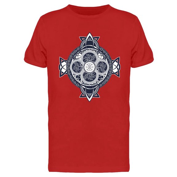 Celtic Cross Tattoo Graphic T-Shirt Men -Image by Shutterstock, Male Medium