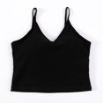 thumbnail image 6 of Lumtrix Built In Bra Tank Tops For Women Cotton Shelf Bra Camisole Tops Spaghetti Strap Tank Top Summer Cami Shirt Black M, 6 of 6