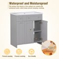 thumbnail image 5 of Harper & Bright Designs 30" Bathroom Vanity with Sink Combo Set, Gray Combo Cabinet Undermount Sink with Storage Shelves, 5 of 15