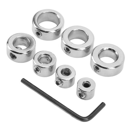 

Stop Collar Set Strength Electroplating Process 7 Sizes Flexible Operation Drill Limit Collars With Hex Wrench For Woodworking Projects