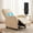 Beige, variant on GIANNA Faux Leather Recliner Chair with Push Back and Lumbar Support, Overstuffed Living Room Reclining Sofa, Black