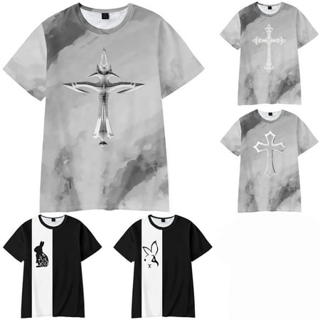 

LANLIN Easter Graphic Mesh Cloth Short Sleeve T-Shirts Classic Clothing Up to 8XL