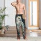 thumbnail image 2 of Balery Moon Flower White Owl Pantalones de pijama para hombre, pijama ultraligero, pantalón de descanso-XX-Large, 2 of 6