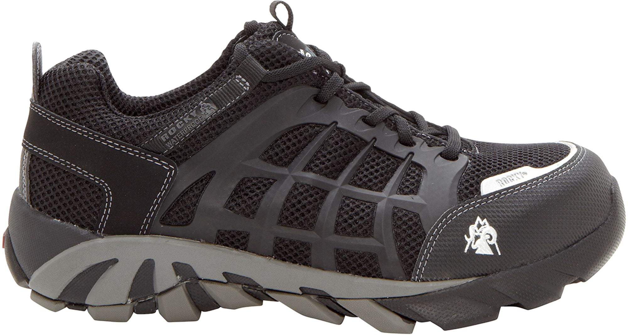 Rocky Men's TrailBlade Composite Toe Waterproof Work Shoes, Black/Grey
