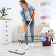 thumbnail image 5 of True & Tidy Heavy Duty Wet and Dry Sweeper Mop with 15" Aluminum Head, Includes 2 Washable Microfiber & Chenille Pads for All Surfaces, 5 of 13
