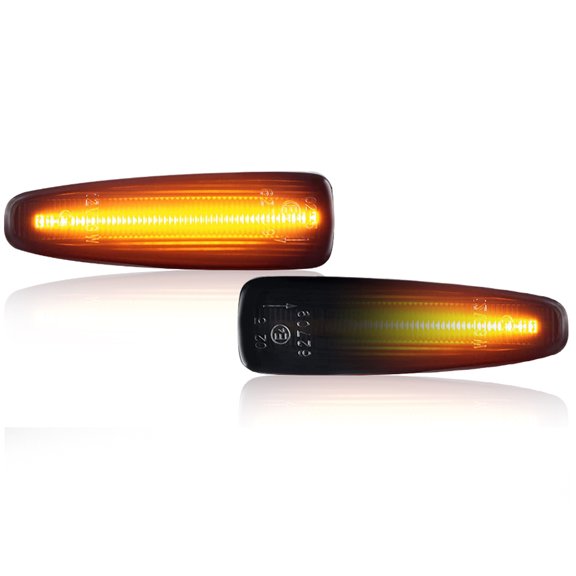 Front Fender LED Side Marker Lights for Mitsubishi Lancer Evolution X Mirage Outlander Sport Smoked Lens