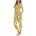 thumbnail image 2 of FOR U DESIGNS Vintage Sunflower Long Sleeve Pajama Set for Women with Pockets 2 Pack Size 4XL Sleepwear Sets Long Pants and Crew Neck Tops for Women Pjs Nightwear, 2 of 6