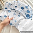thumbnail image 4 of King Size Fitted Sheet Set - Blue Polka Dot 3 Piece Bedding Sets 16" Deep Pocket Fitted Sheet with 2 Pillowcases, Abstract Modern Art Dots Watercolor Brushed Microfiber Hotel Luxury Bed Sheets, 4 of 9