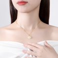 thumbnail image 3 of 14K Gold Necklace with Lucky White Jade Pendant, Unique Birthday or Birthday Gift for Women, Perfect for Wife or Girlfriend, 3 of 4
