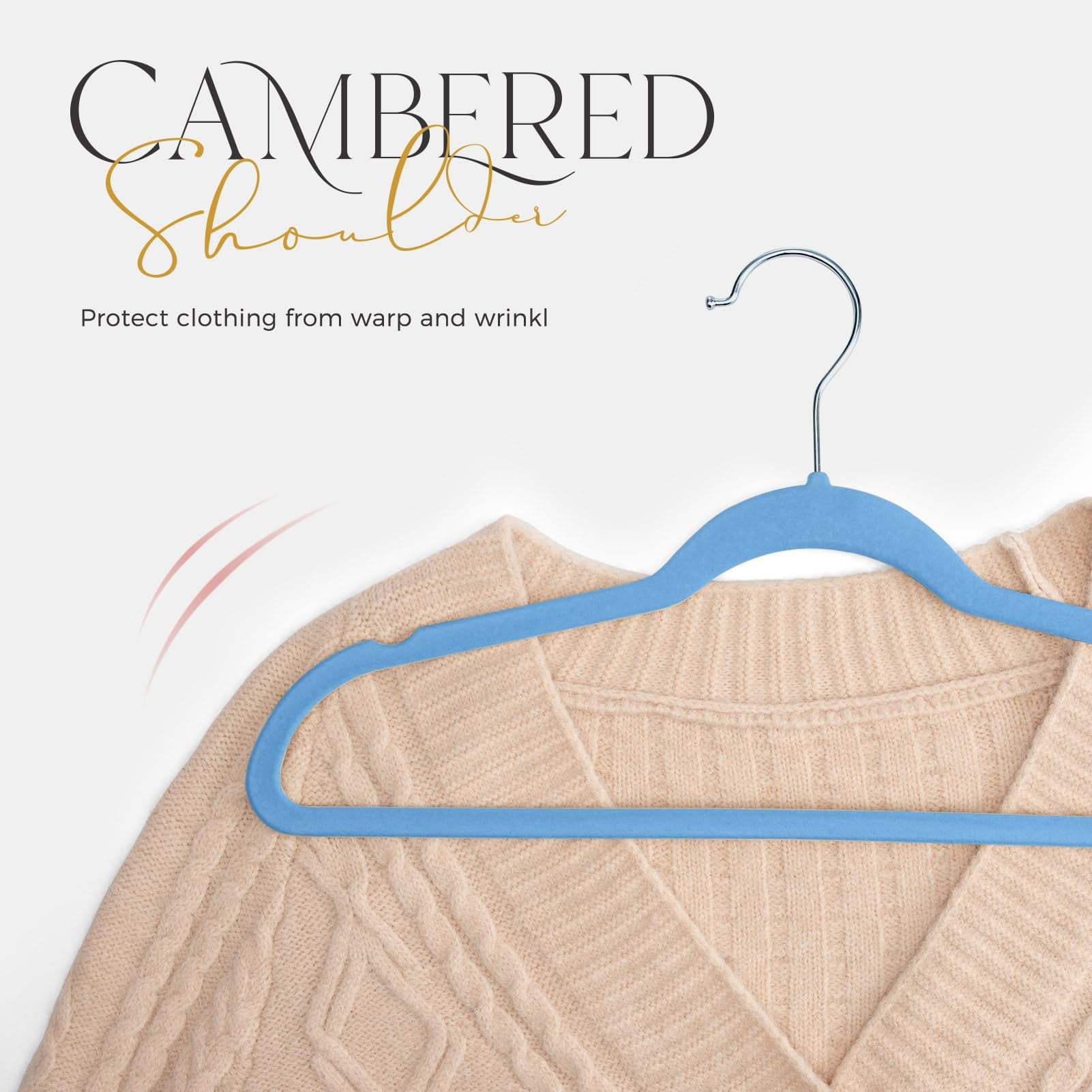 HOUSE DAY Velvet Hangers 60 Pack, Premium Clothes Hangers Non-Slip Felt Hangers, Sturdy Tranquil Blue Hangers Heavy Duty Coat Hangers, Durable Suit Hangers Space Saving, No Hanger Marks 360 Rotating