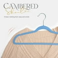 thumbnail image 2 of HOUSE DAY Velvet Hangers 60 Pack, Premium Clothes Hangers Non-Slip Felt Hangers, Sturdy Tranquil Blue Hangers Heavy Duty Coat Hangers, Durable Suit Hangers Space Saving, No Hanger Marks 360 Rotating, 2 of 9