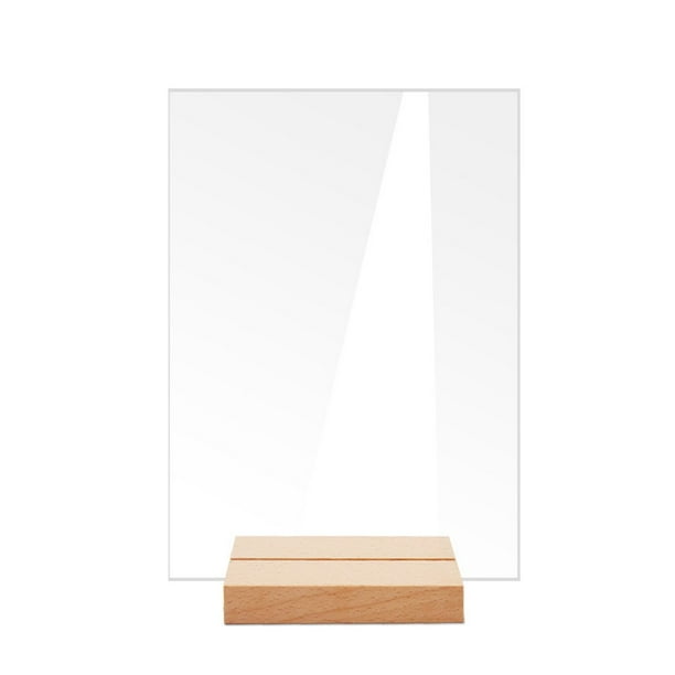 Blank Clear Acrylic Table Sign Reception Stand Wedding Display Plaque