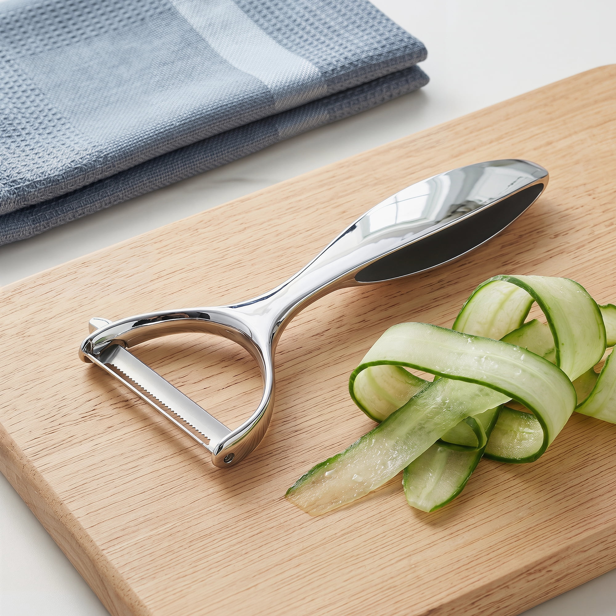 Unique Bargains Stainless Steel Durable Vegetable Peeler with Round Handle Black