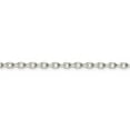 thumbnail image 2 of White Sterling Silver necklace Rolo chain 24 in 3.2 mm, 2 of 5