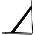 Hyper Tough Heavy Duty Shelf Bracket, 8" x 12" Black, Steel, Mounting