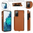 thumbnail image 6 of for Samsung Galaxy S20 FE Crossbody Wallet Phone Case with Card Holder&Zipper, Back Flip Folio PU Leather Kickstand Card Slots Case for Women Girls, Double Magnetic Clasp Shockproof Cover,Brown, 6 of 8
