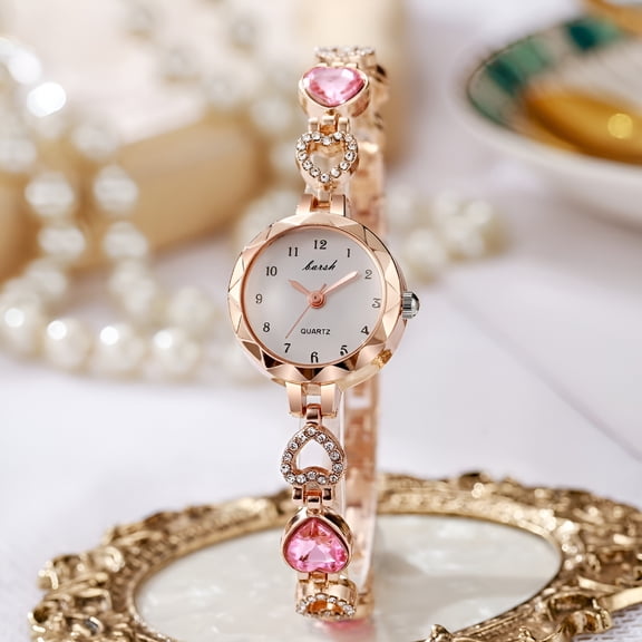 DESIGNICE New Fashion Women'S Watch Simple Round Dial Light Luxury Quartz Bracelet Wristwatch Bracelet Watch for Women