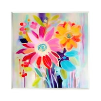 Stupell Industries Bold Modern Florals Botanical & Floral Painting Unframed Art Print Wall Art, 12 x 12