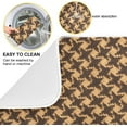 thumbnail image 2 of SKYSONIC Absorbent Dish Drying Mat Brown Houndstooth Kitchen Counter Mat Protector,Reversible,Medium 18 x 16 Inches, 2 of 7