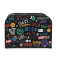 thumbnail image 2 of Honeii Basketball Print 4 slice Toaster Cover, Two Slice Toaster Dust-proof Cover For Kitchen Small Appliance and Fingerprint Protection, 2 of 7