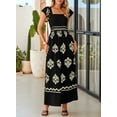 thumbnail image 6 of DOKOTOO Women Jumpsuits Boho Summer Cap Sleeve Wide Leg Jumpsuits Casual Black L US12-14, 6 of 9