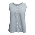 thumbnail image 4 of Linen Tank Tops Womens Sleeveless Tops Dressy Casual Button Down Crop Shirt Loose Fit Blouse Work Office Outfits 2025, 4 of 7