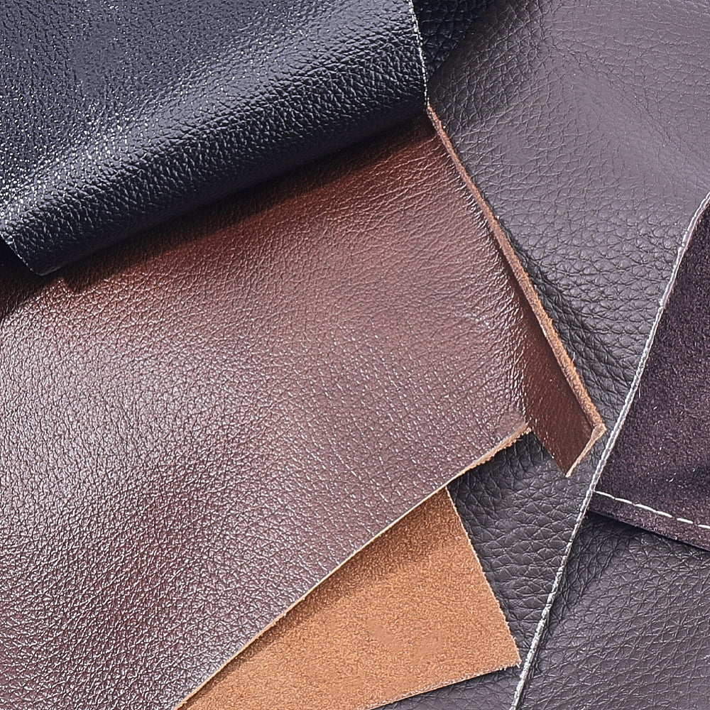 500G Cowhide Leather Fabric DIY Craft Garment Accessories Mixed Color 1.5mm