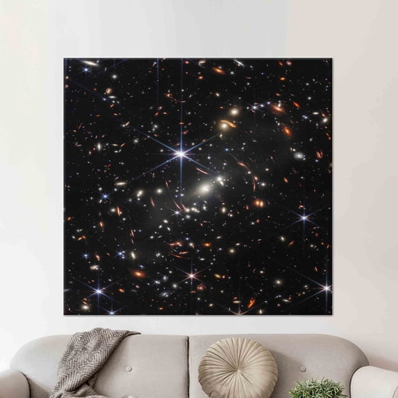 Stellar NASA First Deep Field Art Canvas For Bedroom Decor Featuring James Webb Artwork And Cosmic Landscape Poster On Decorative Canvas