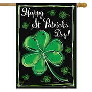 Shamrock St. Patrick's Day House Flag Clovers 28" x 40" Briarwood Lane
