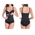 thumbnail image 3 of Maynos Breathable 6 Hooks Steel Boned Interlacement Waist Trainer Shapewear Waist Trimmer Cincher Corset, XS-6XL Black, 3 of 8