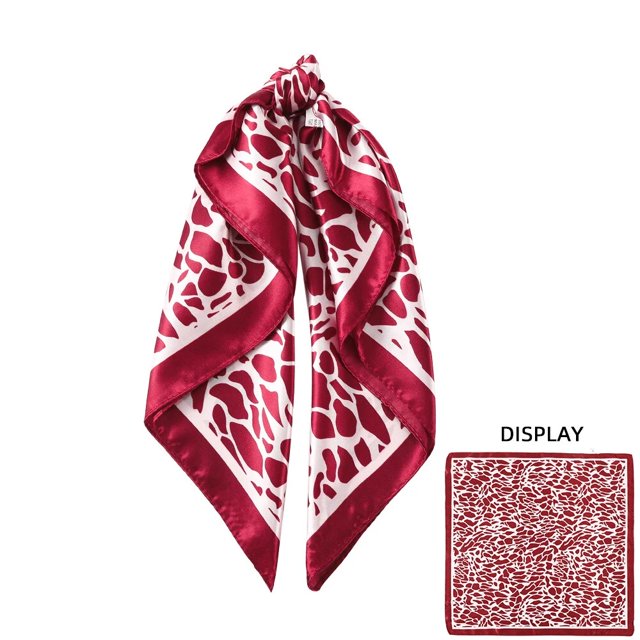 AWAYTR Women Print Flower Hair Bow Scarf Knot Muslim Hat Bandana Scarf Headbands Turban Head Wrap Kerchief Lady Hair Accessories