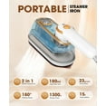 thumbnail image 3 of LOHEER Travel Steamer for Clothes, 1300W Portable Steam Iron, 15s Fast Heat-up, Clothes Steamer, 3 of 8