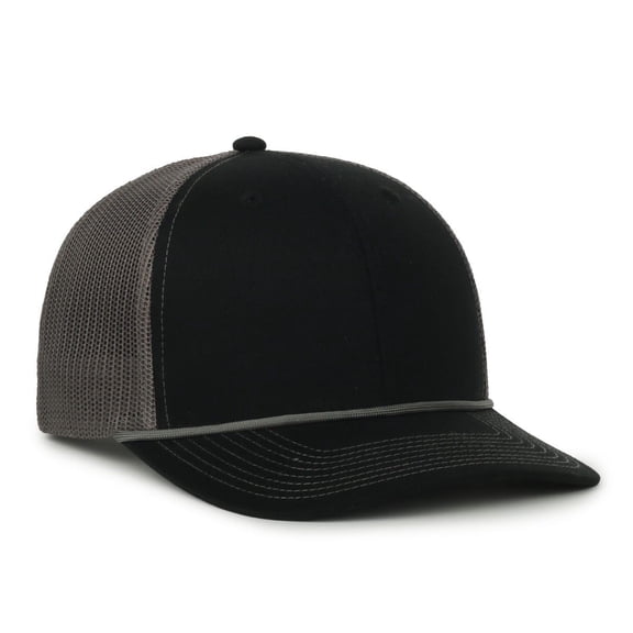 Outdoor Cap OC771C Premium Modern Trucker w/Cord Cap-Black-Charcoal-Charcoal-Cord