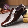 thumbnail image 2 of Stylish British-Style Loafers - Simulated Crocodile Men's Dress Shoes for Business Casual Occasions - Slip-on Comfortable Design with Soft Insoles and Breathable Leather Upper Pointed Brown Shoes, 2 of 5
