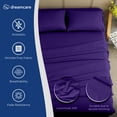 thumbnail image 2 of Juego de sábanas DREAMCARE tamaño queen, 4 unidades, color morado frío, 2 of 9
